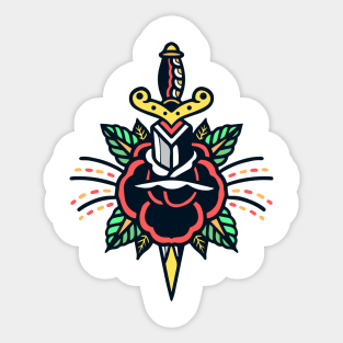 Rose and Dagger Sticker